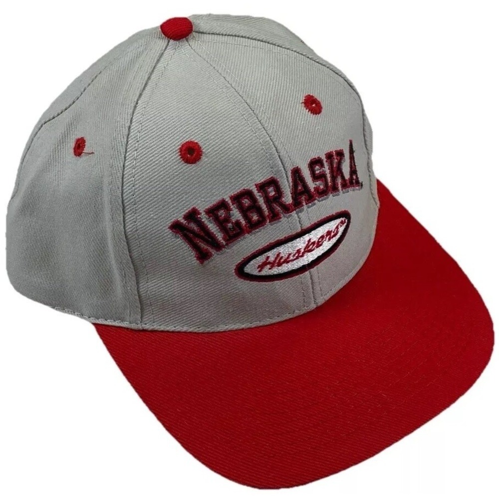 Vintage Nebraska Huskers Snap-Back Hat Cap Logo Athletics